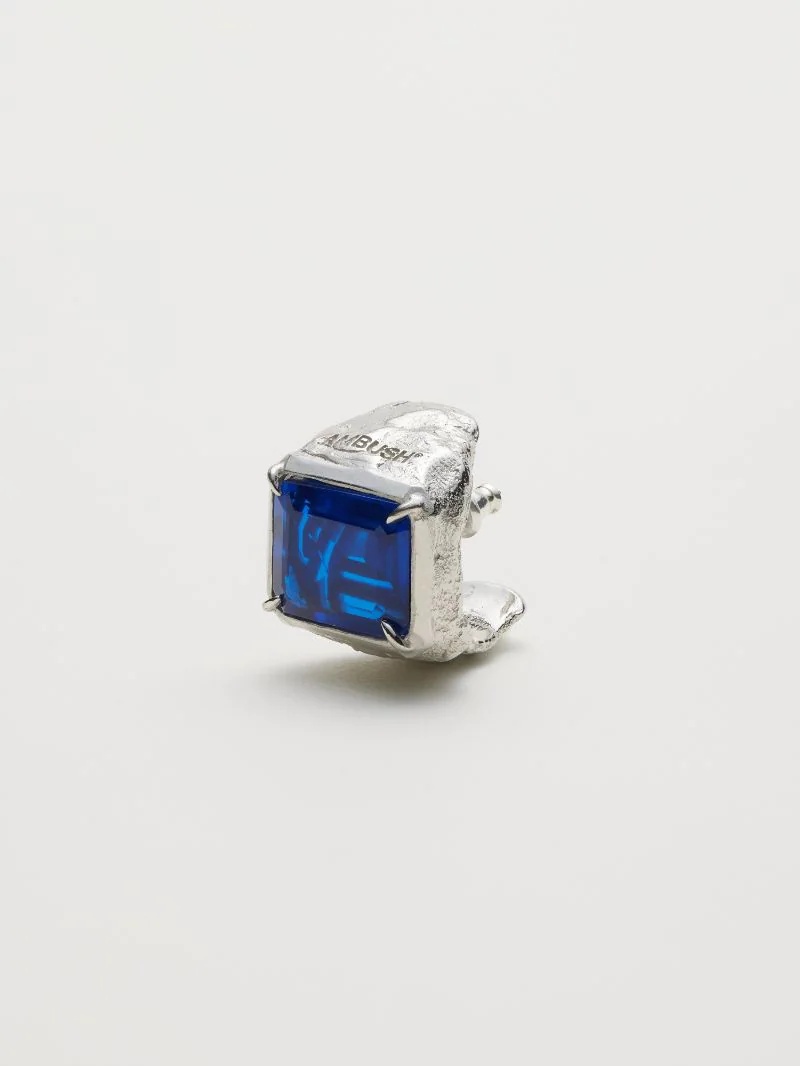 SMALL SQUARE CUT STONE EARRING - 1