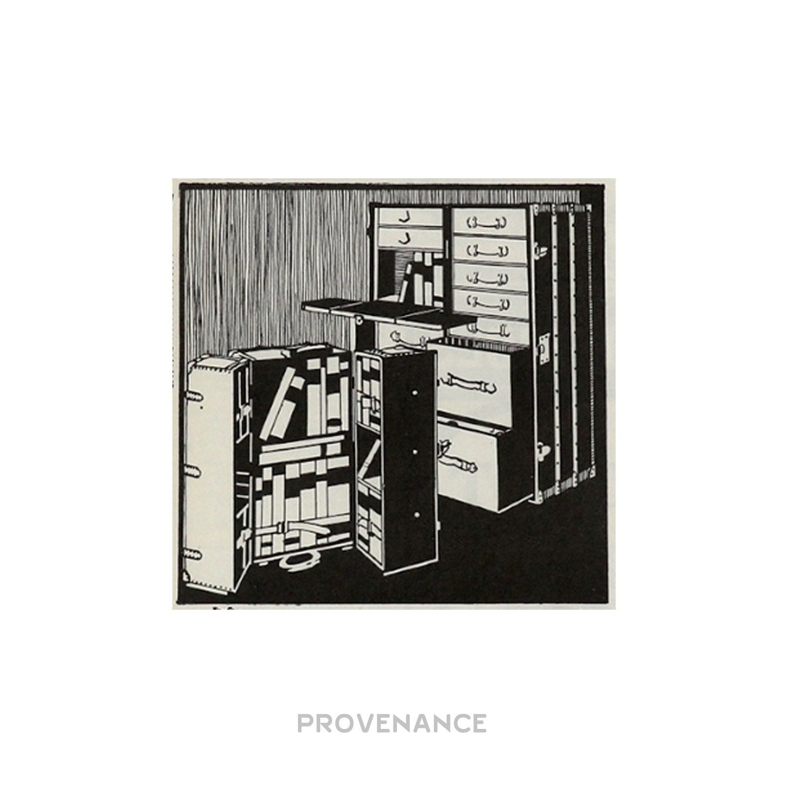 Louis Vuitton Antique Vintage Newsprint Ad - Travel Trunk - 5