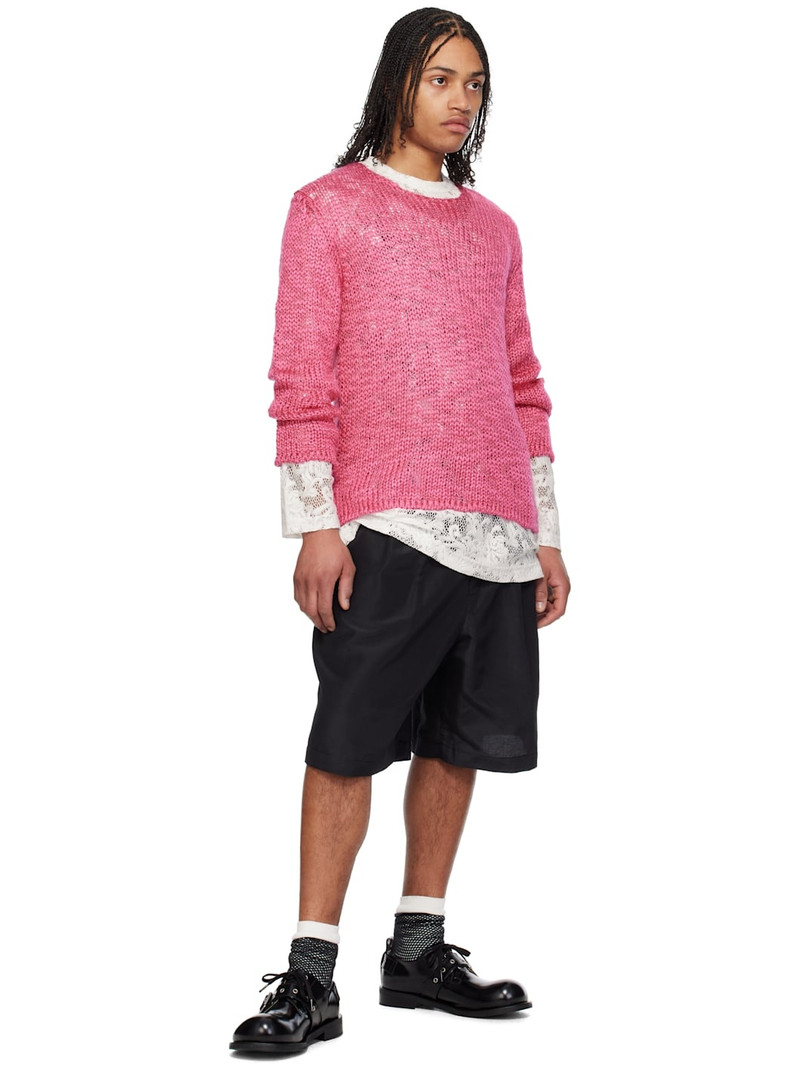 Comme des Garçons Homme Plus Pink Droptail Sweater outlook