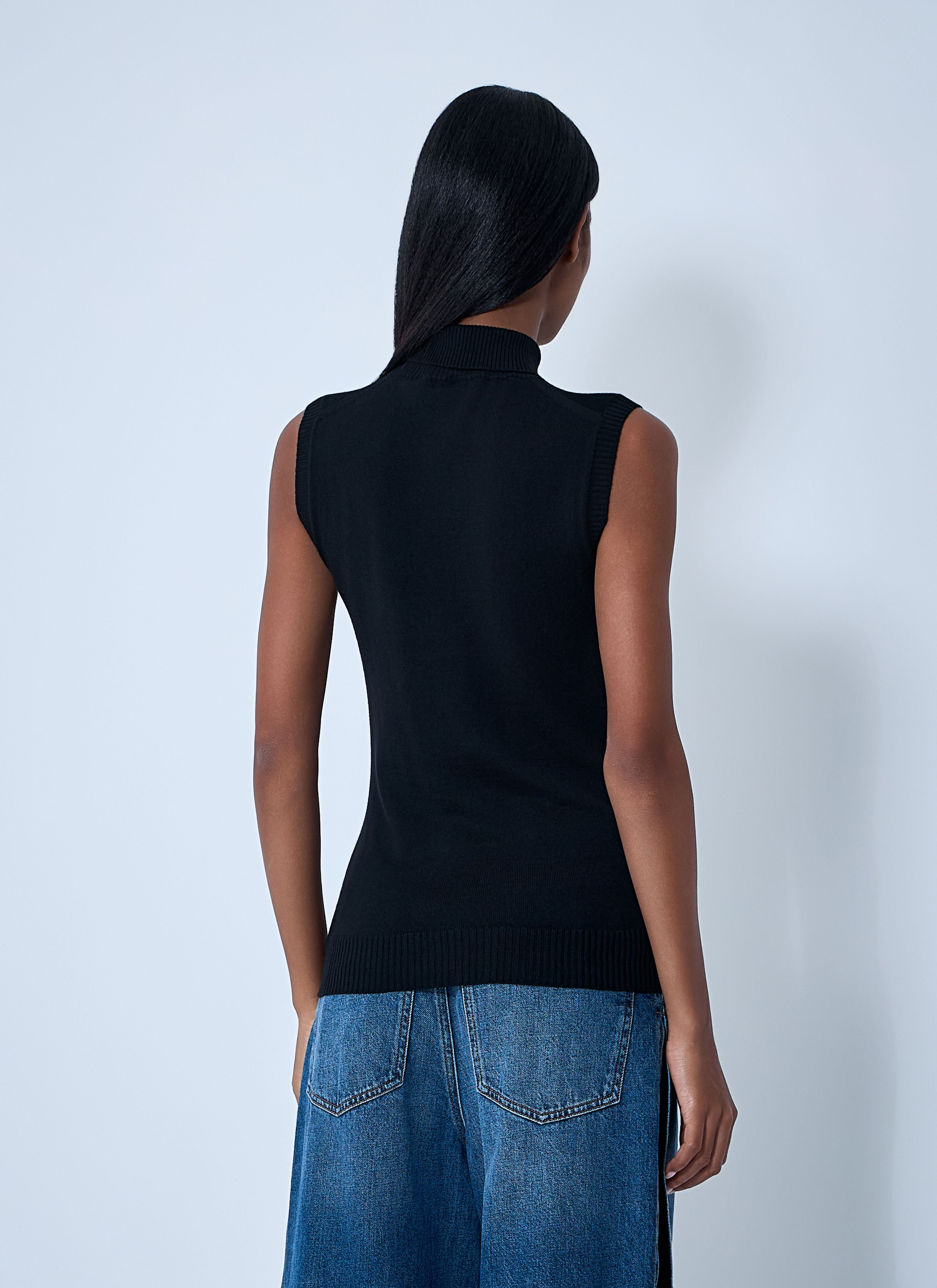 Wool Turtleneck Top - 4