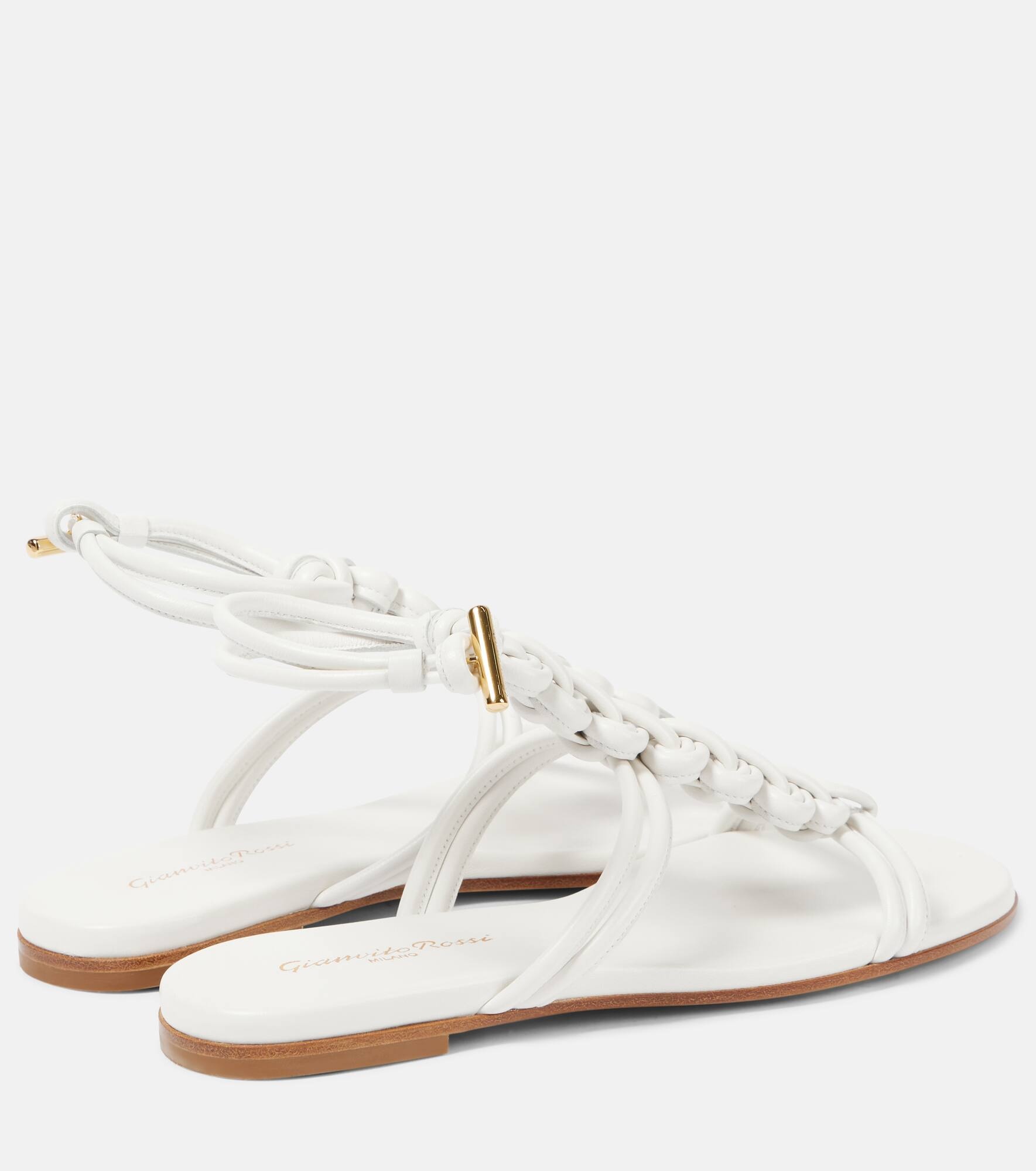 Capua braided leather gladiator sandals - 3