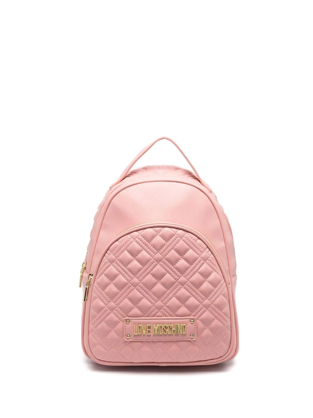 logo-plaque quilted backpack - 1