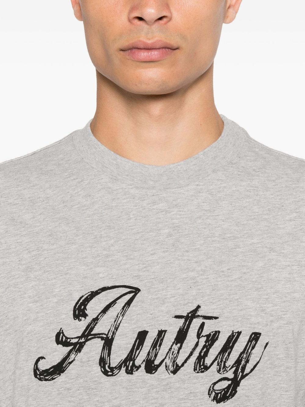 script-logo cotton t-shirt - 4