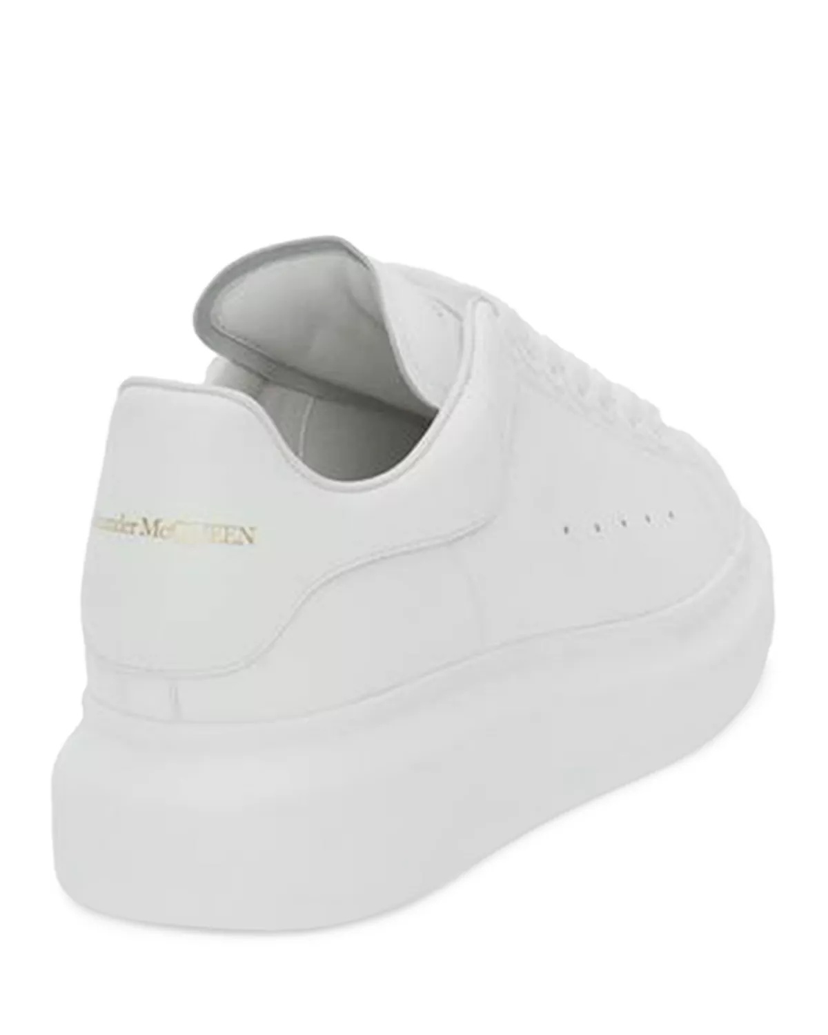 Men's Oversized Leather Heel Detail Sneakers - 8