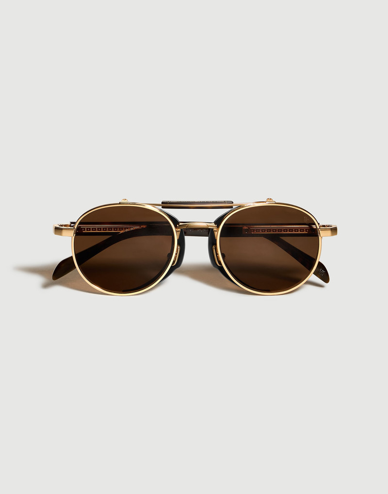 Goldcraft Futura 18k solid gold sunglasses with polarized lenses 1