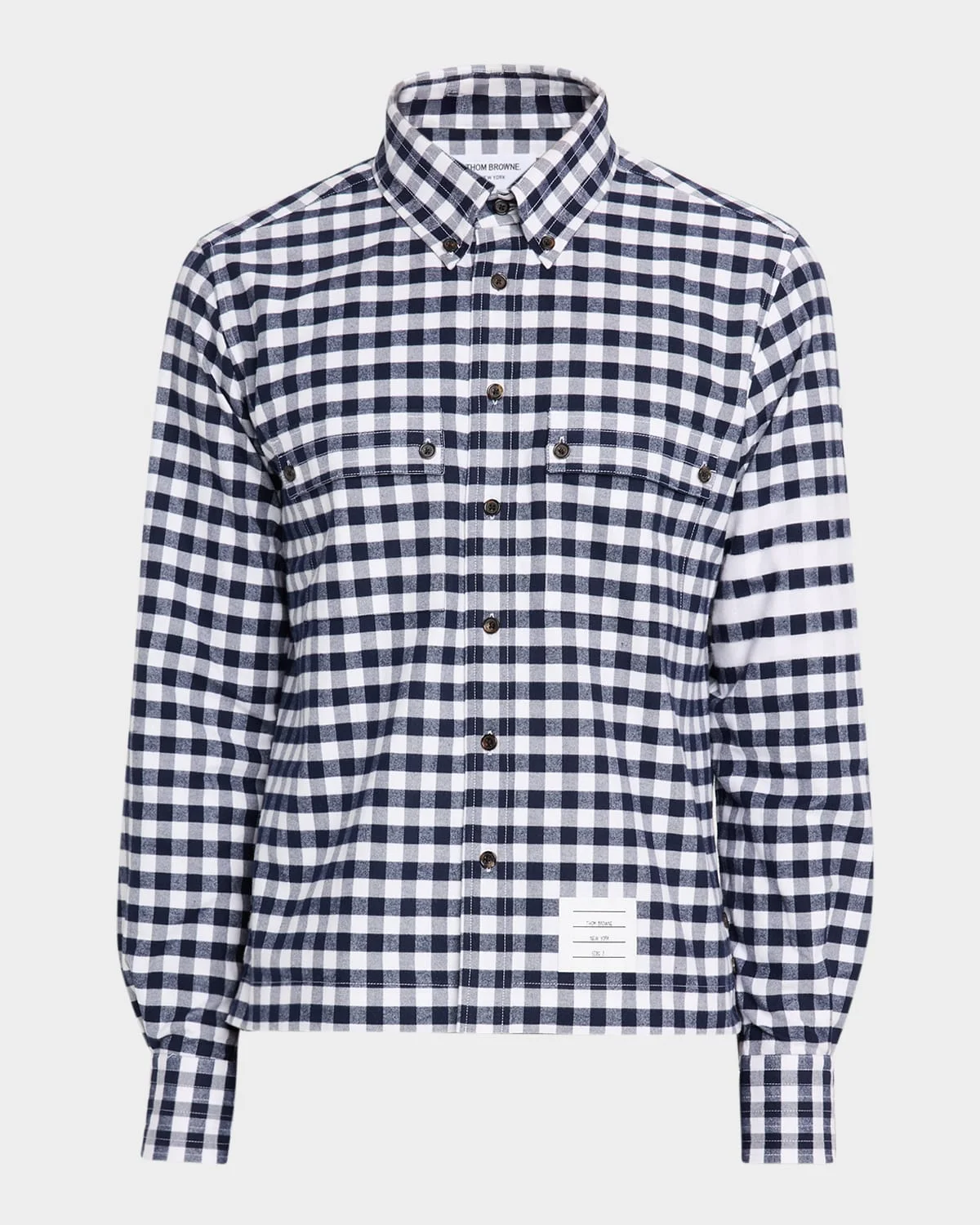 Men's Gingham Check Flannel 4-Bar Utility Shirt - 1