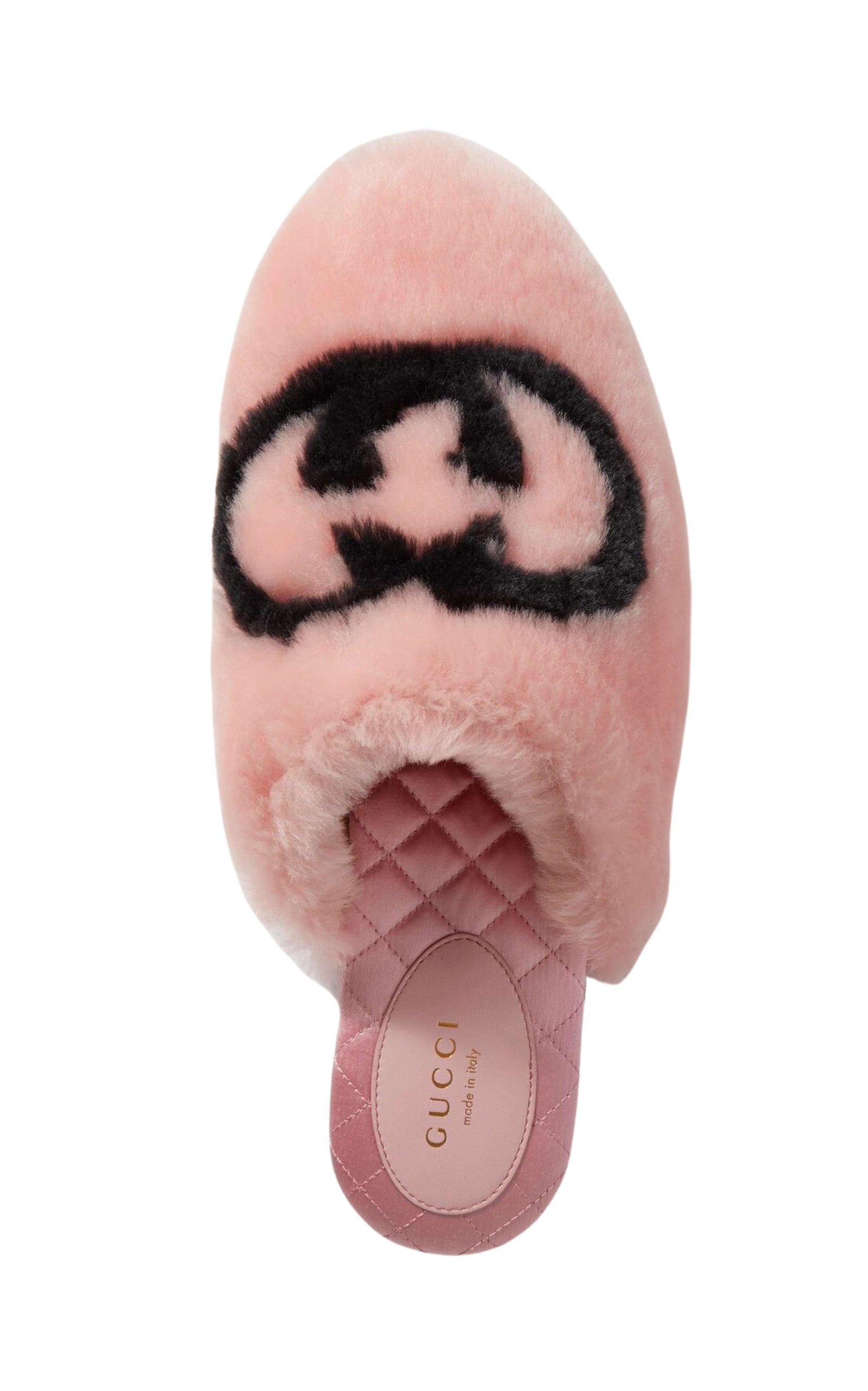 Interlocking G Faux Fur Slippers in Pink - 4