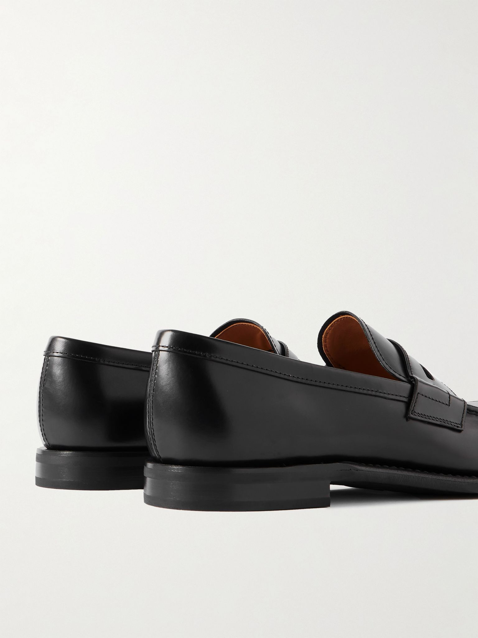Gateshead Leather Penny Loafers Black - 5