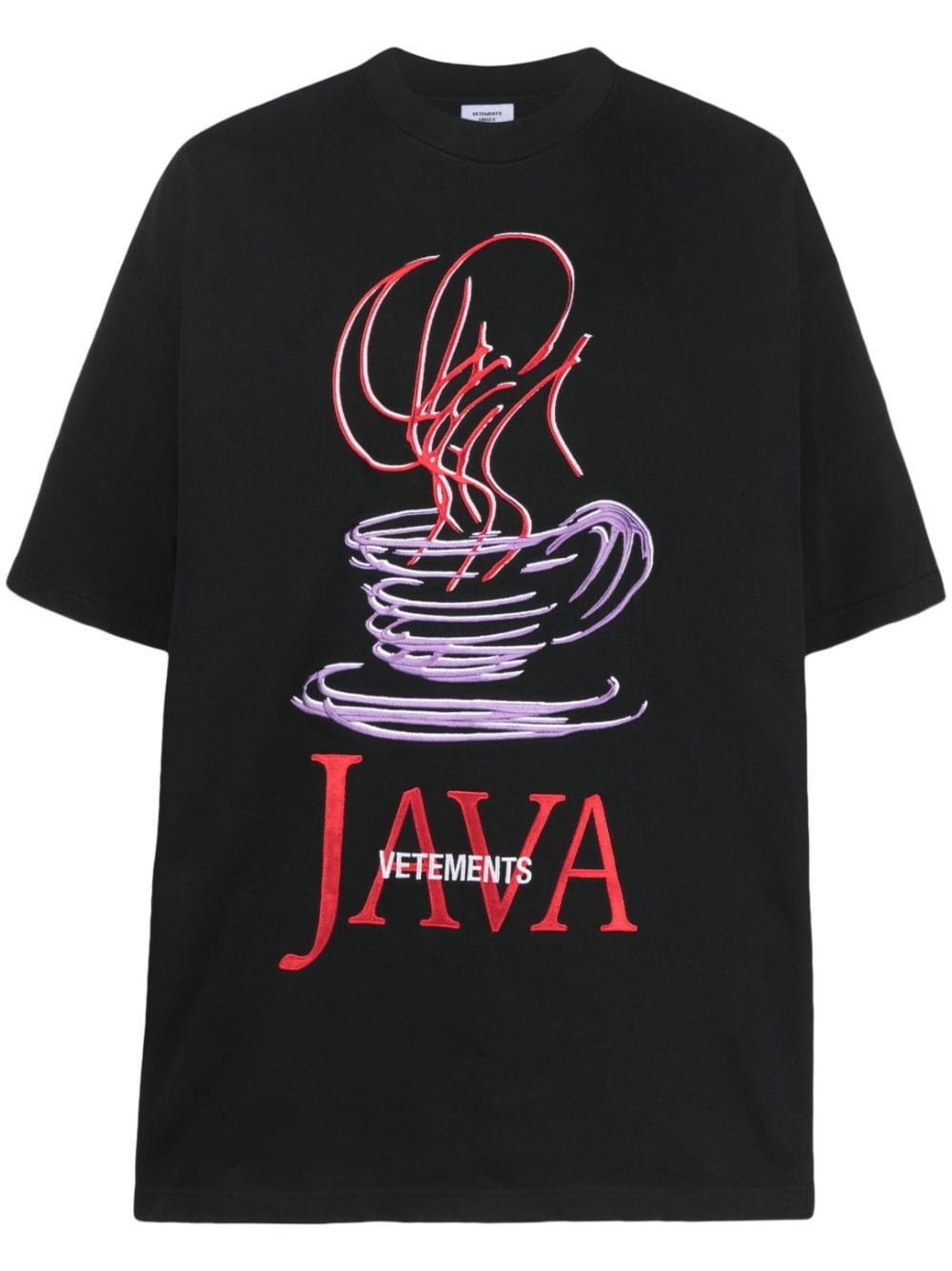 Java logo-embroidered T-shirt - 1