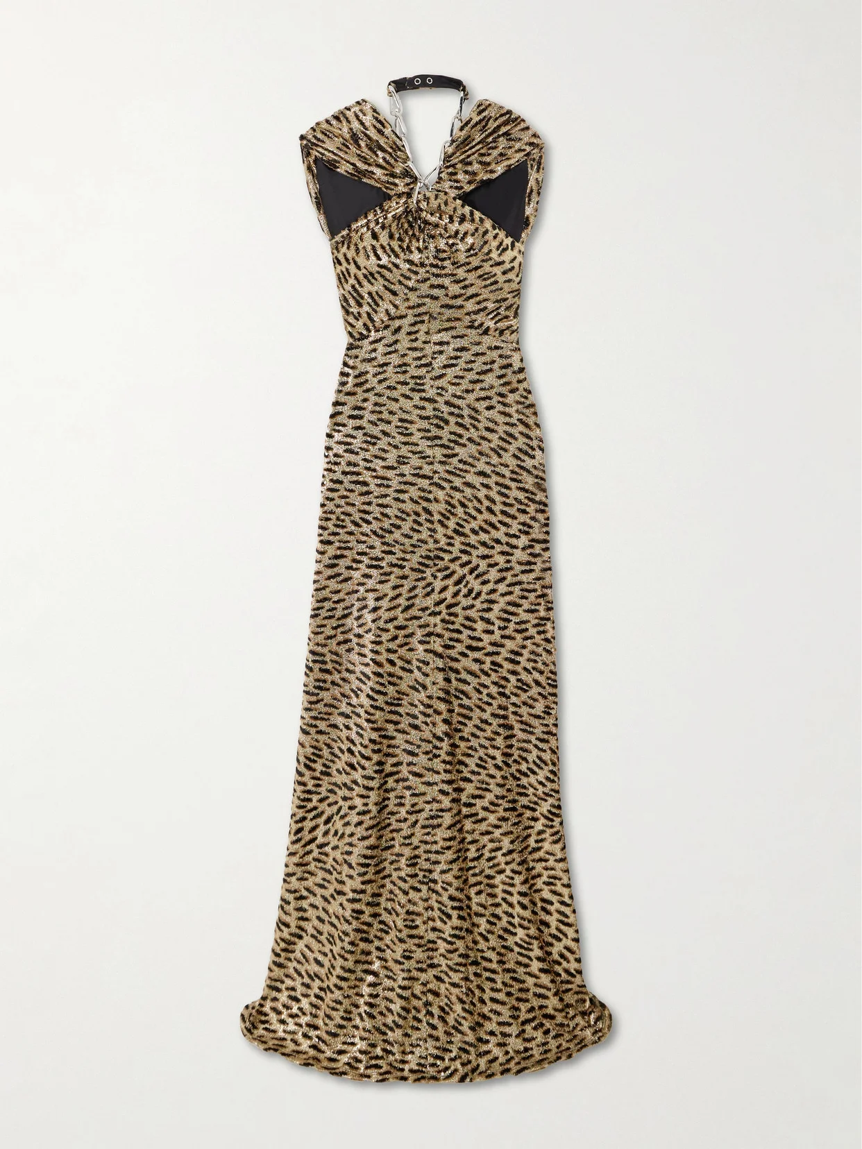 Embellished Leopard-print Fil Coupé Lamé Maxi Dress - 1