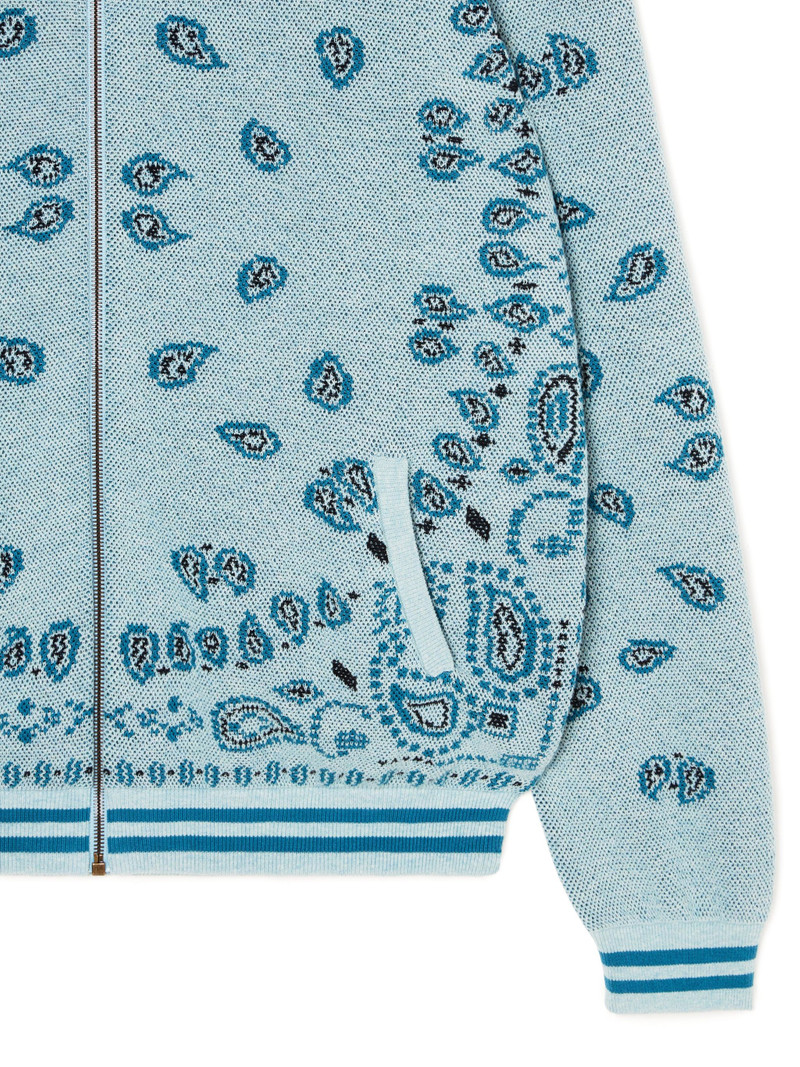 Bandana Piquet Jacquard Bomber Jacket 10