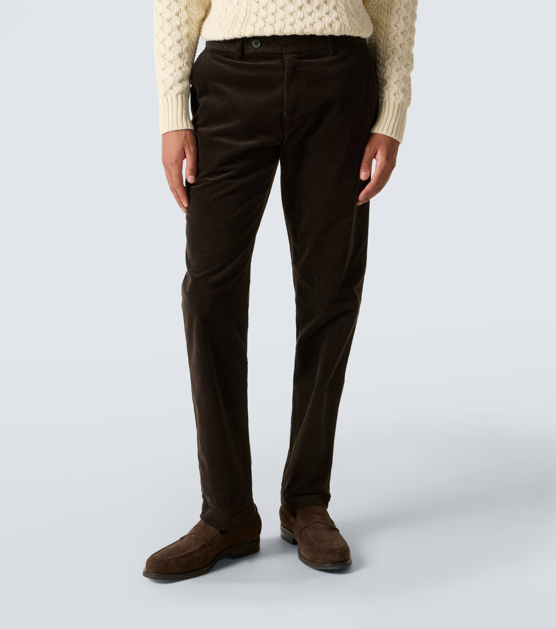 Corduroy cotton straight pants - 3