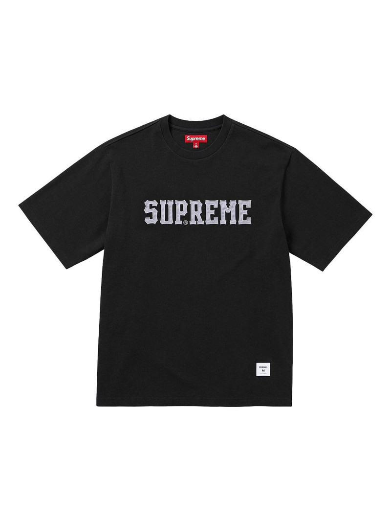 twill appliqué T-shirt - 1