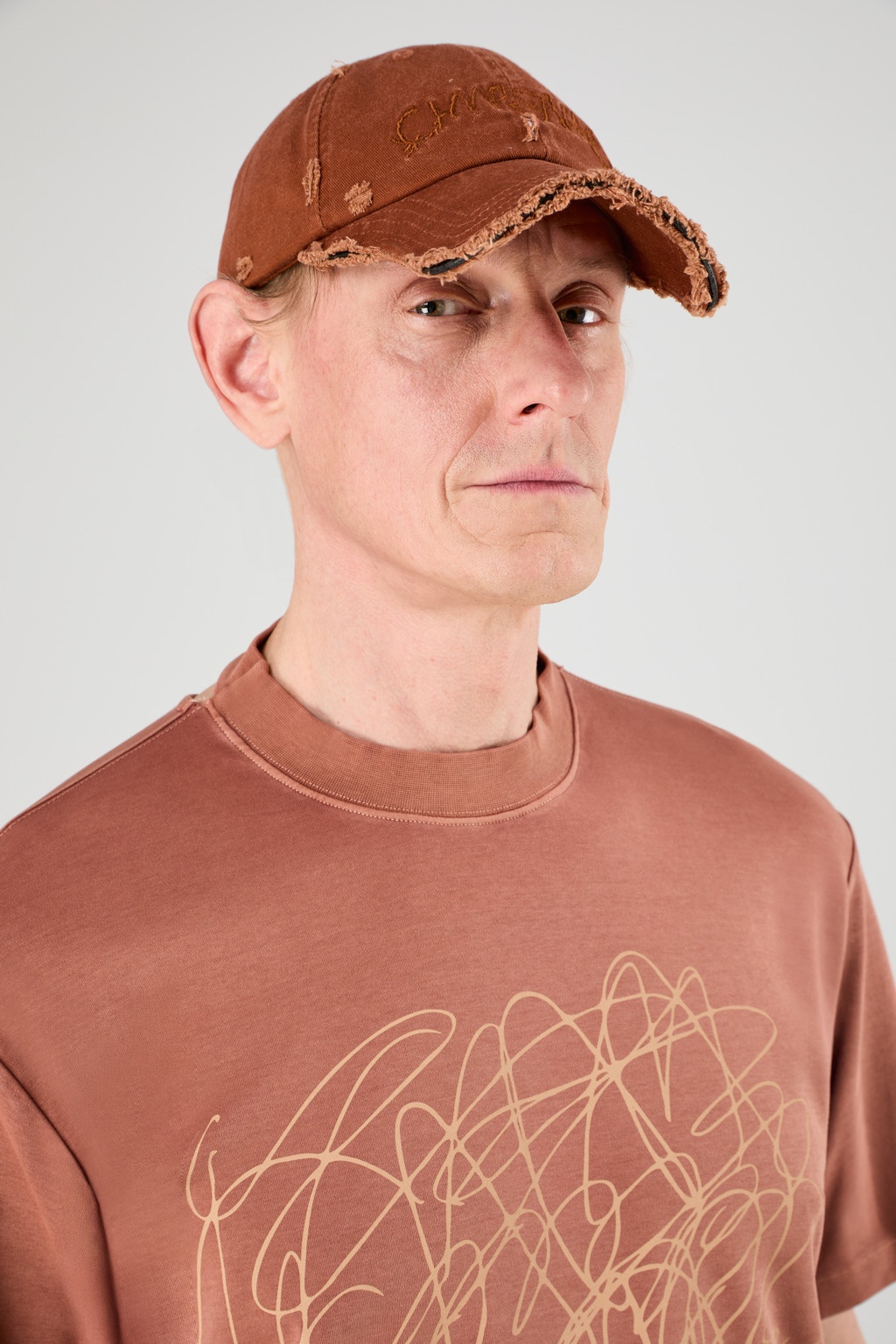 Faded Terracotta Distorted Washed Cap - 1