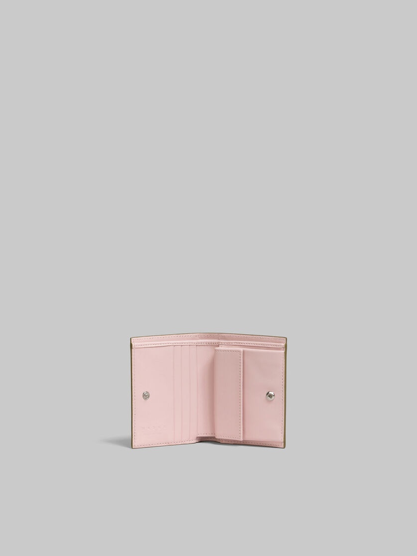 GREEN LEATHER BIFOLD WALLET WITH RAISED MARNI LOGO - 2