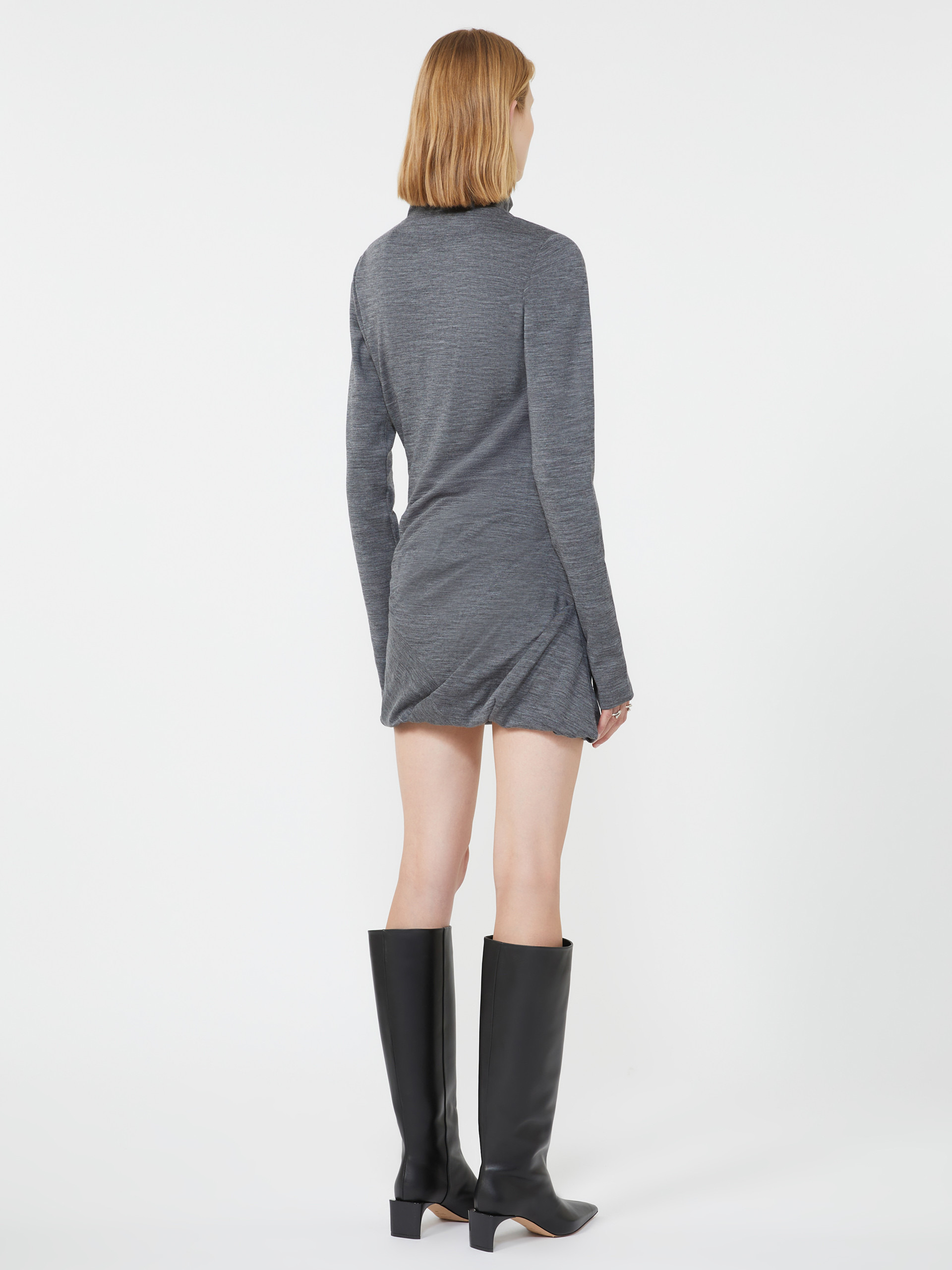 LUIGIA Fluid jersey high-neck dress - 4