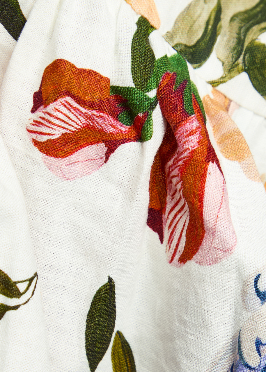 Farm Rio Greek Garden Printed Linen-blend Maxi Dress - 5