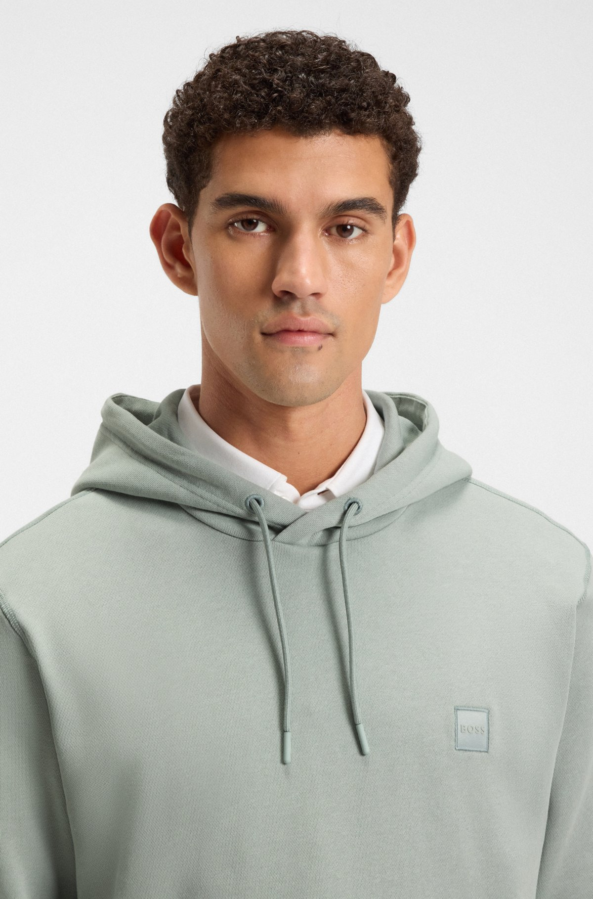 COTTON-TERRY HOODIE WITH LOGO PATCH - 3