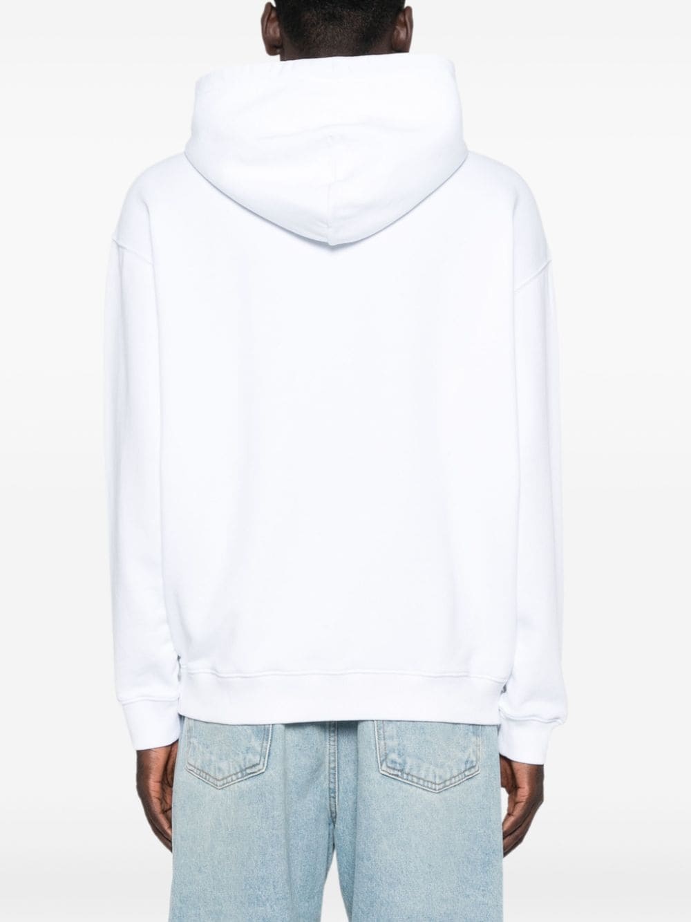 embroidered cross logo hoodie - 4