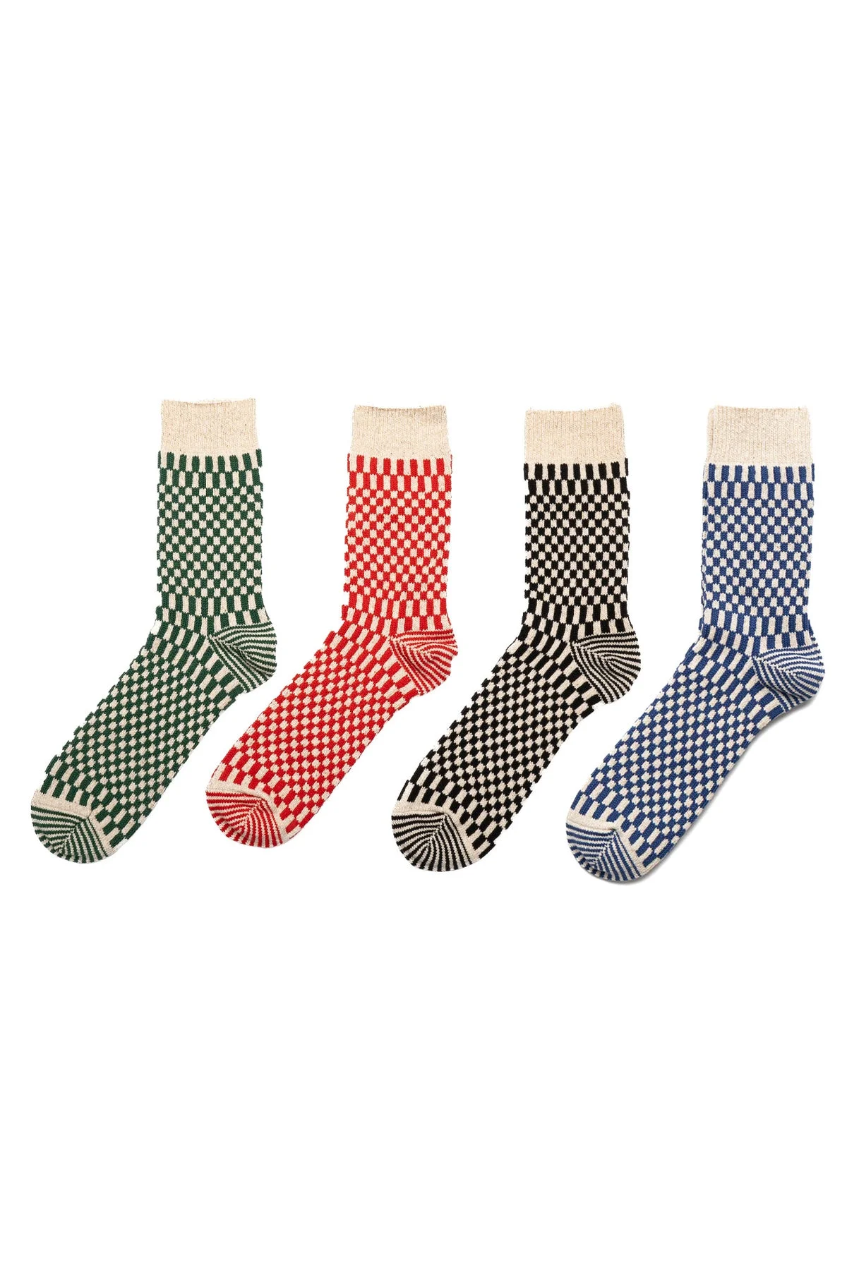 Checkerboard Pattern Socks - 1