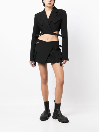 Dion Lee cut-out side-buckle mini skirt outlook