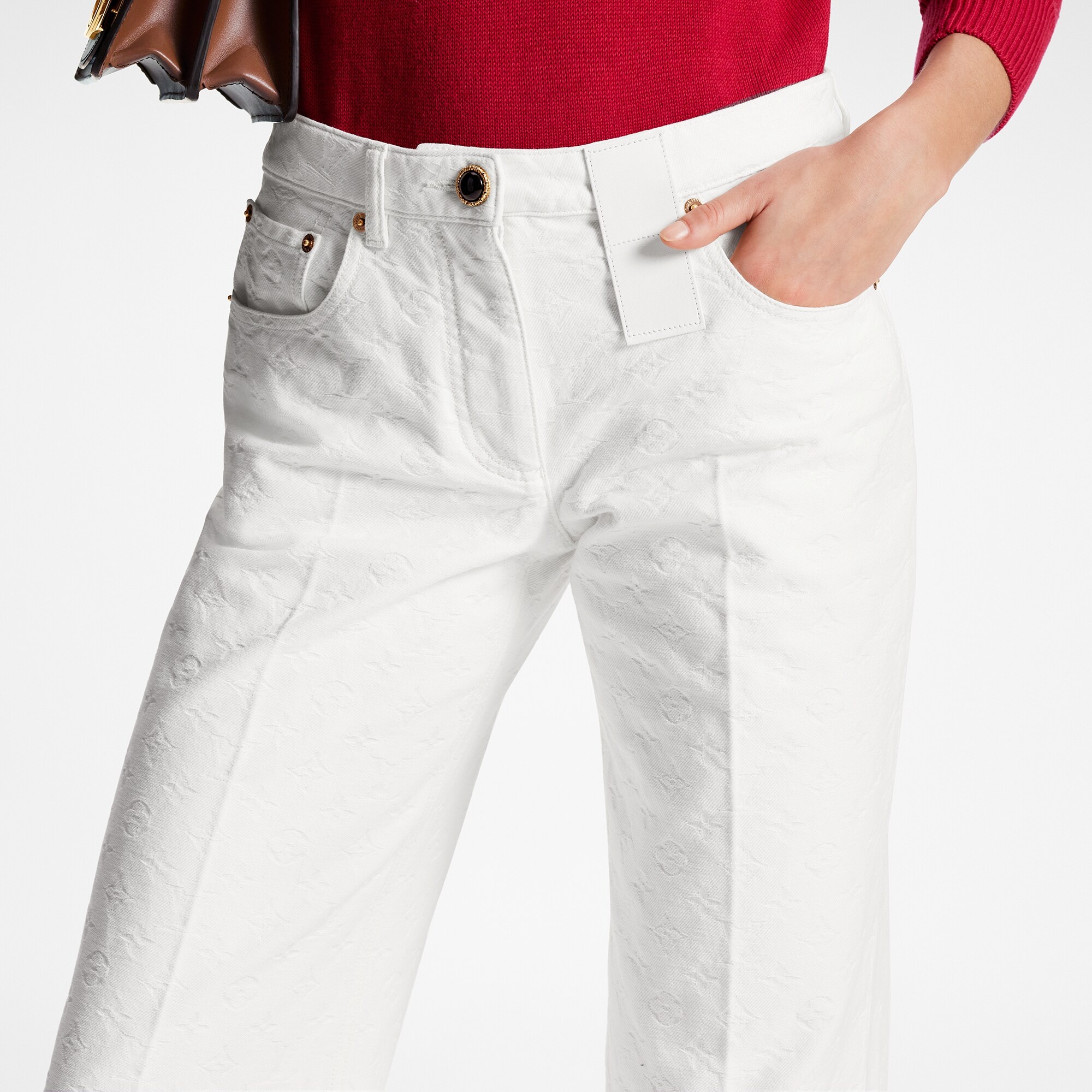Monogram Jacquard Jeans - 2
