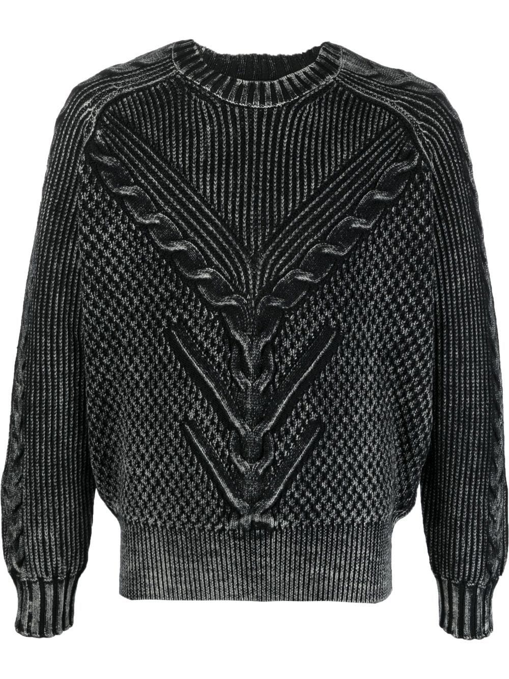 faded virgin wool jumper - 1