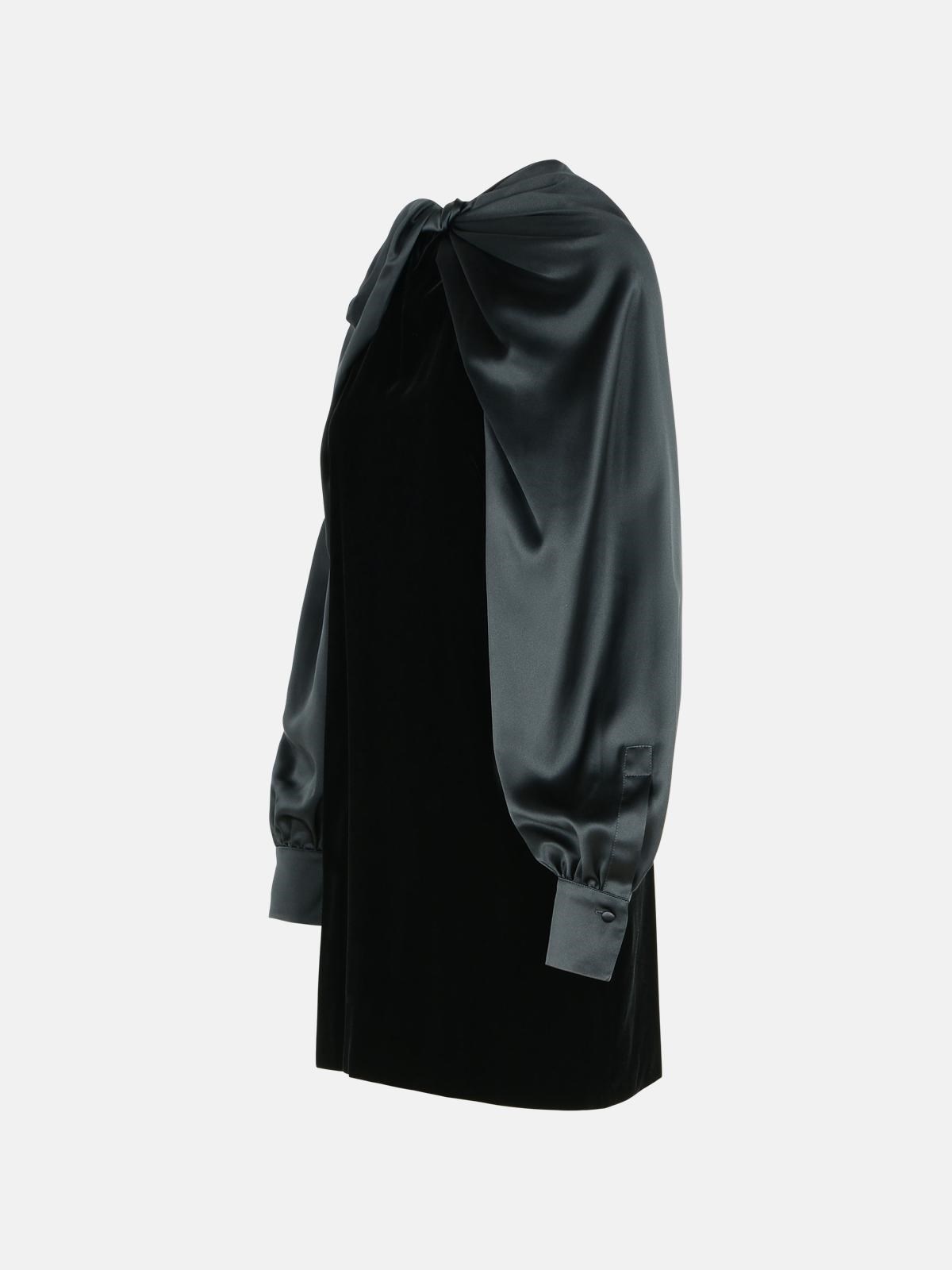 'ZARELIA' BLACK SILK DRESS - 2