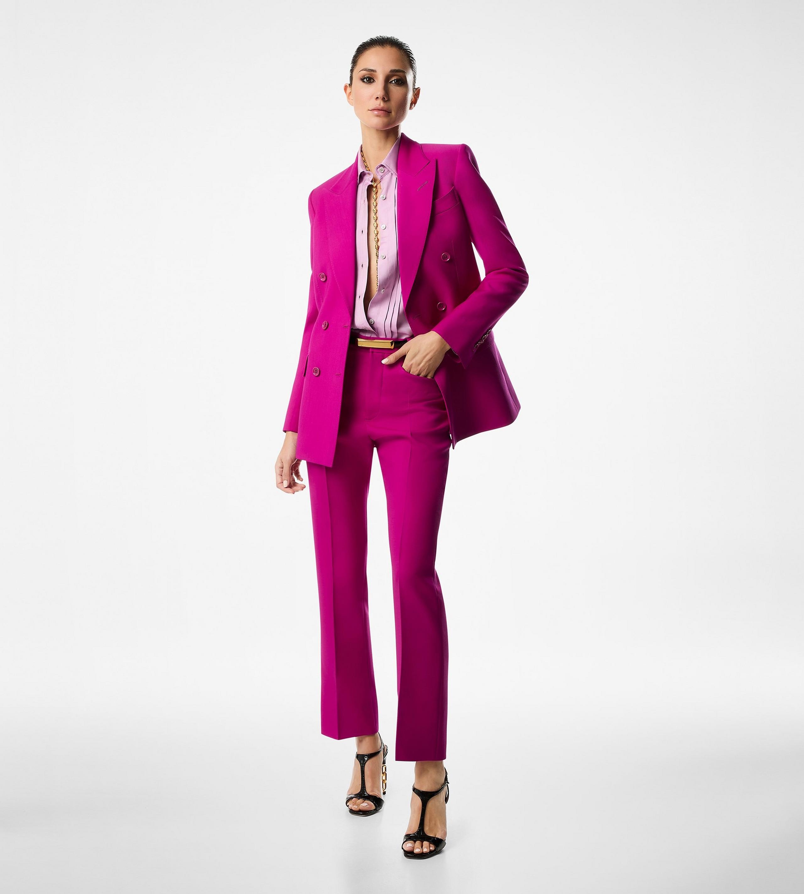 TAILORING WOOL AND SILK BLEND "WALLIS" DOUBLE BREASTED JACKET - 3
