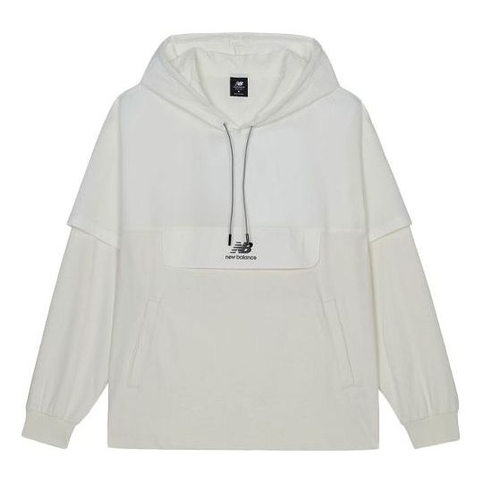 New Balance Men's New Balance Casual Sports Breathable hooded Long Sleeves White AMT13377-IV - 1