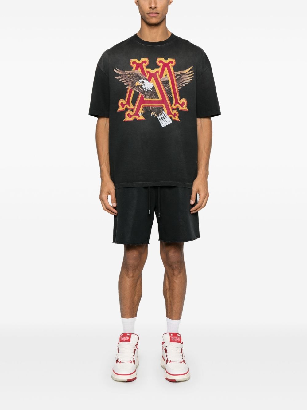logo-embroidered track shorts - 2