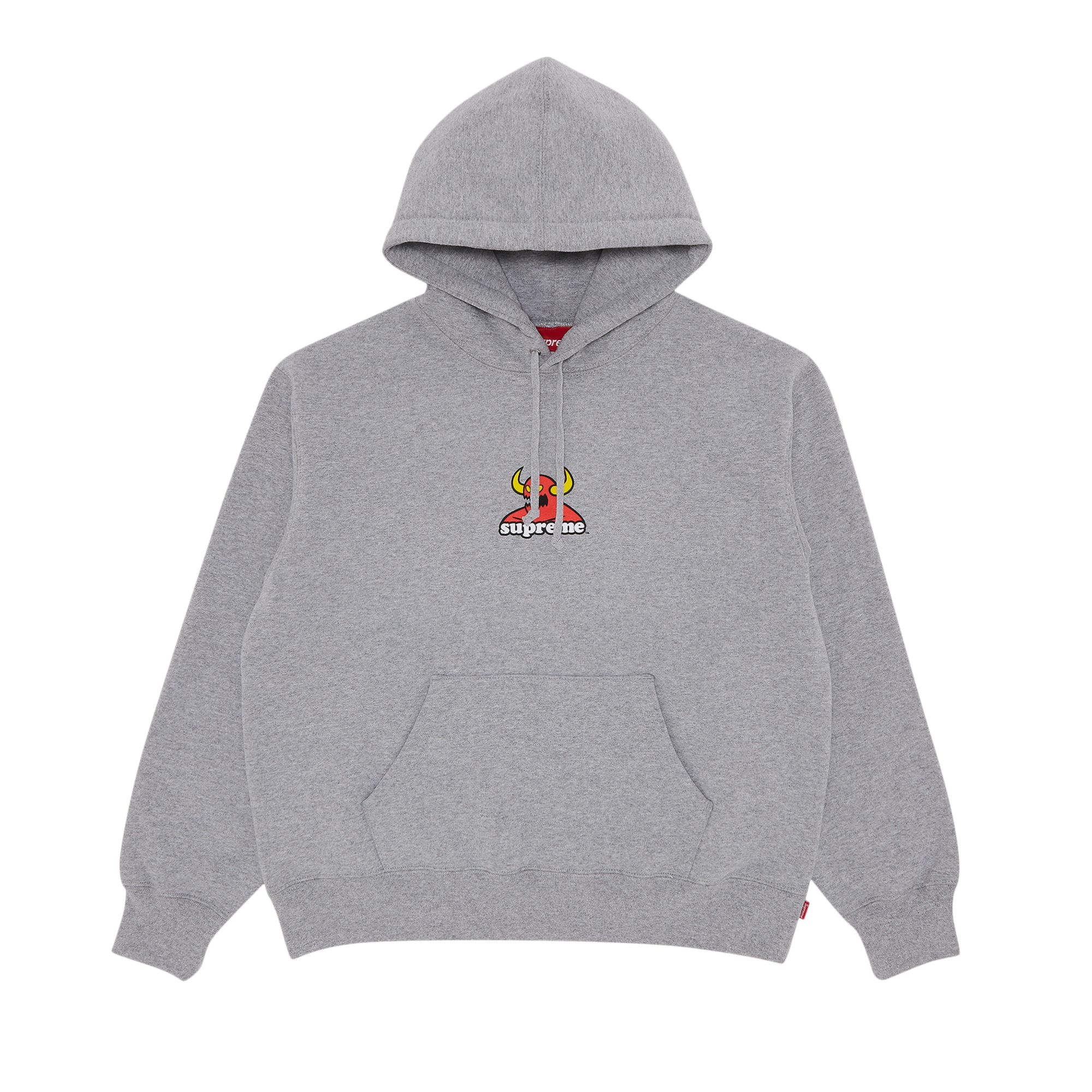 Supreme x Toy Machine Hooded Sweatshirt 'Heather Grey' - 1