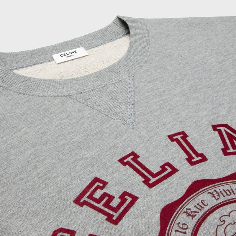 celine blason loose sweatshirt in cotton fleece 3