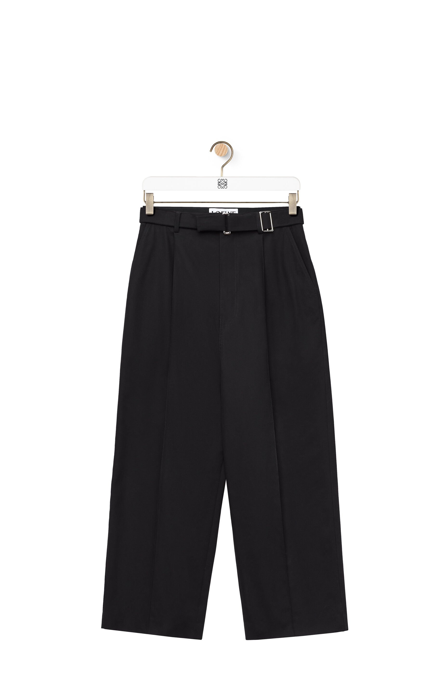 Low crotch trousers in cotton - 1