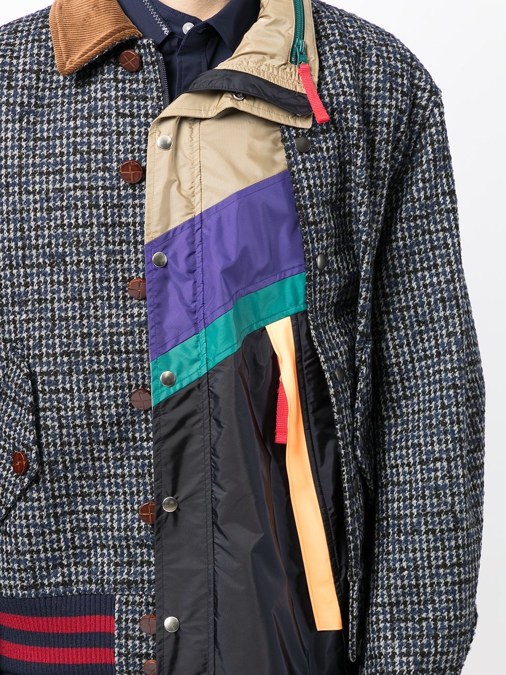 deconstructed-panel wool jacket - 5