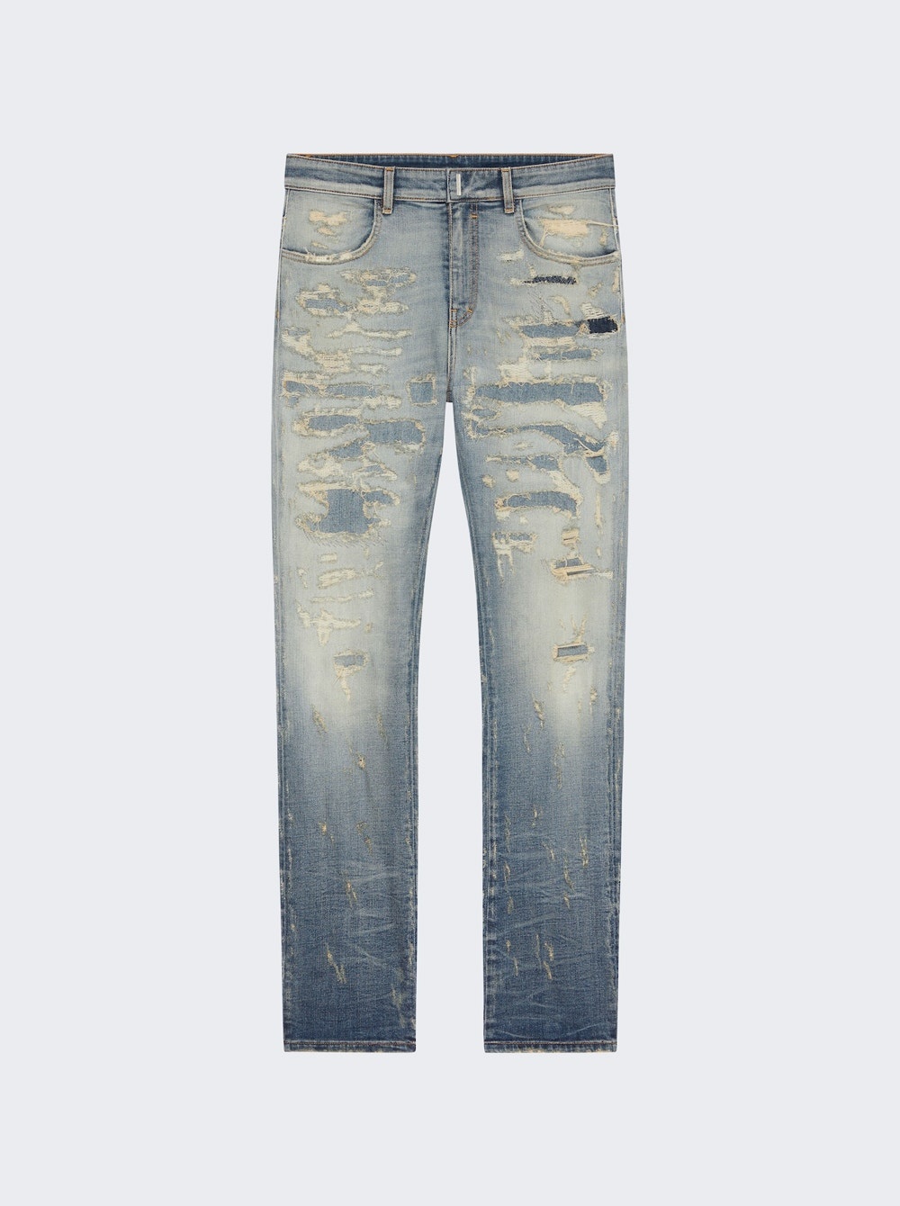 Jeans in Rip and Repair Denim Light Blue - 1