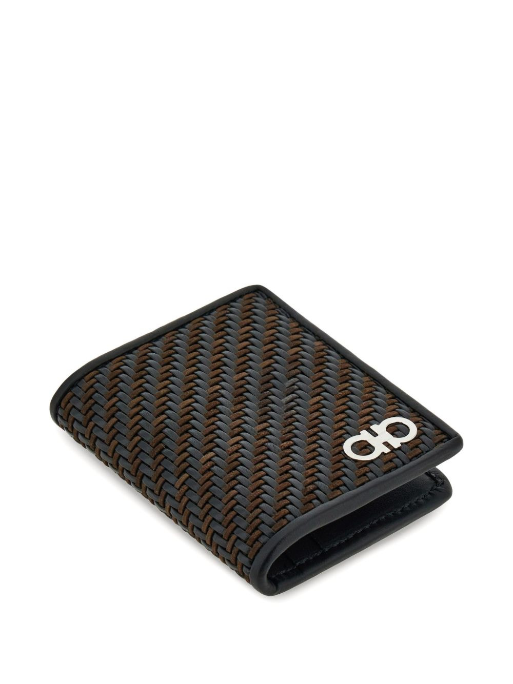 woven leather cardholder - 3