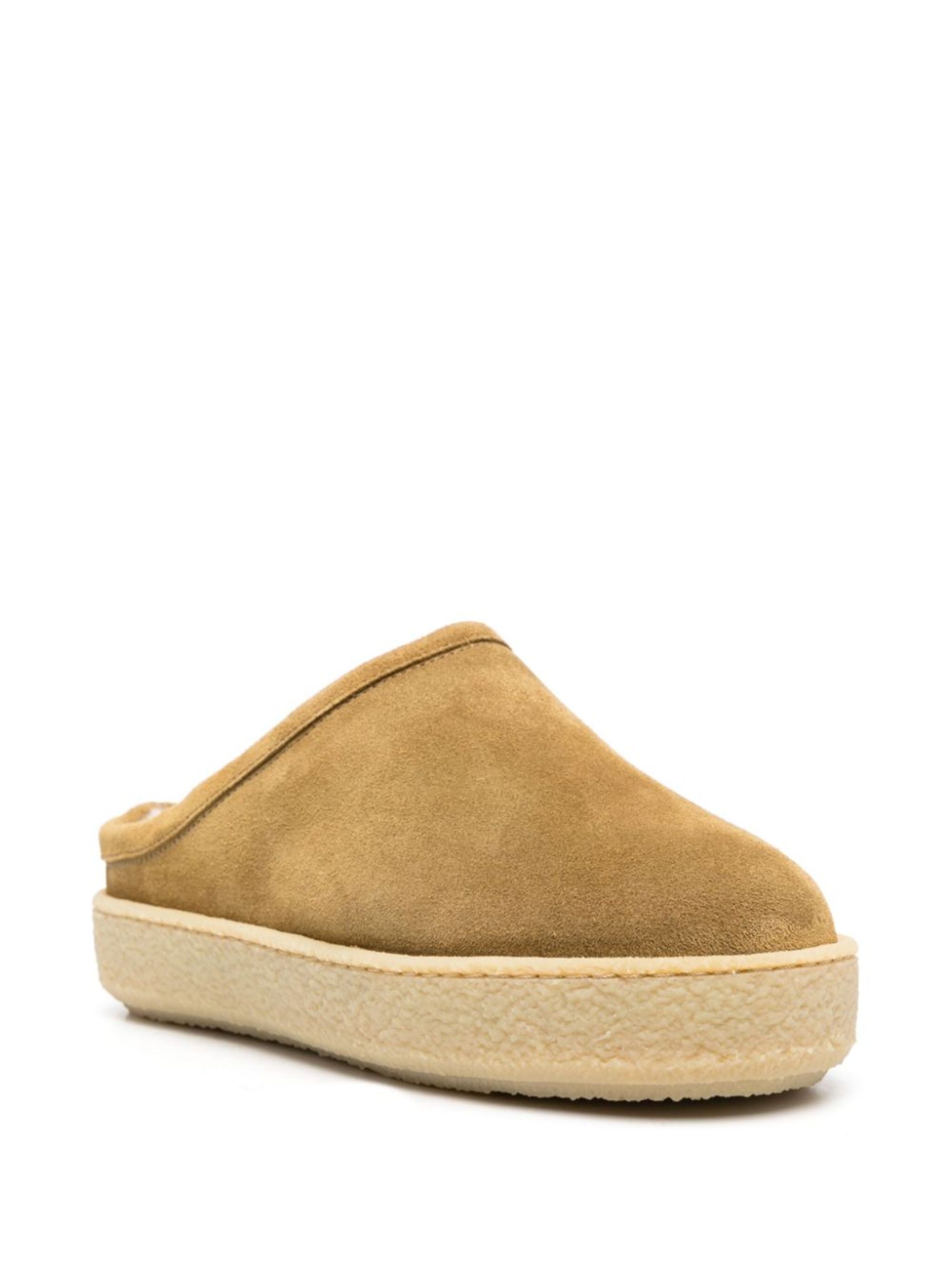 shearling suede mules - 2