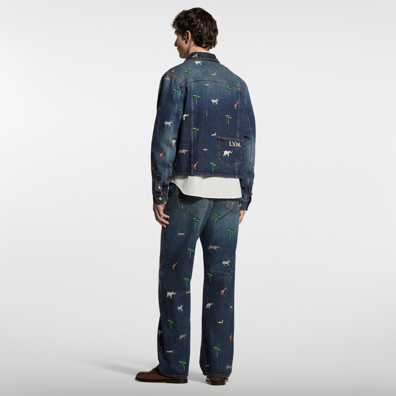 LV x The Darjeeling Limited Embroidered Long-Sleeved Denim Shirt 3