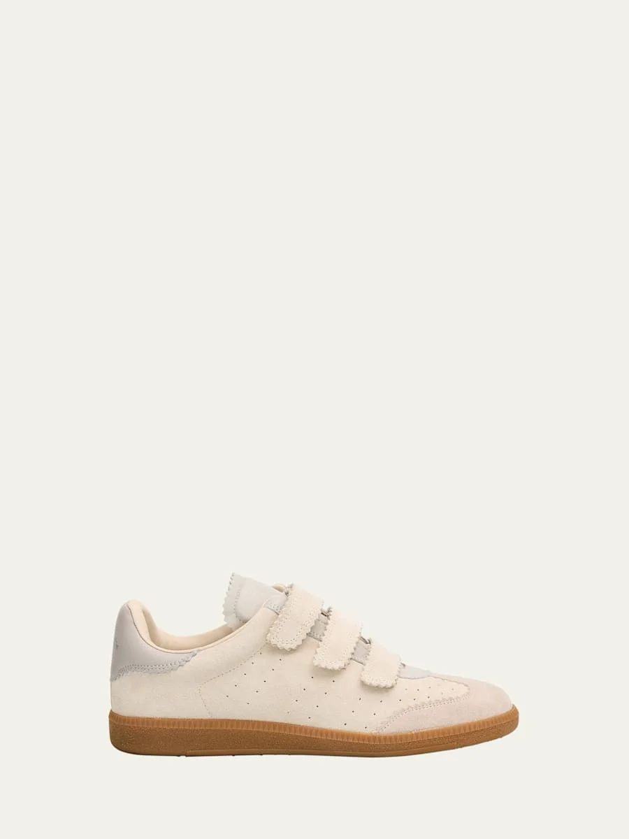 Beth Mixed Leather Triple-Grip Sneakers - 1