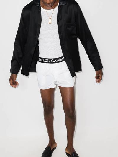 Dolce & Gabbana logo-waistband swim shorts outlook