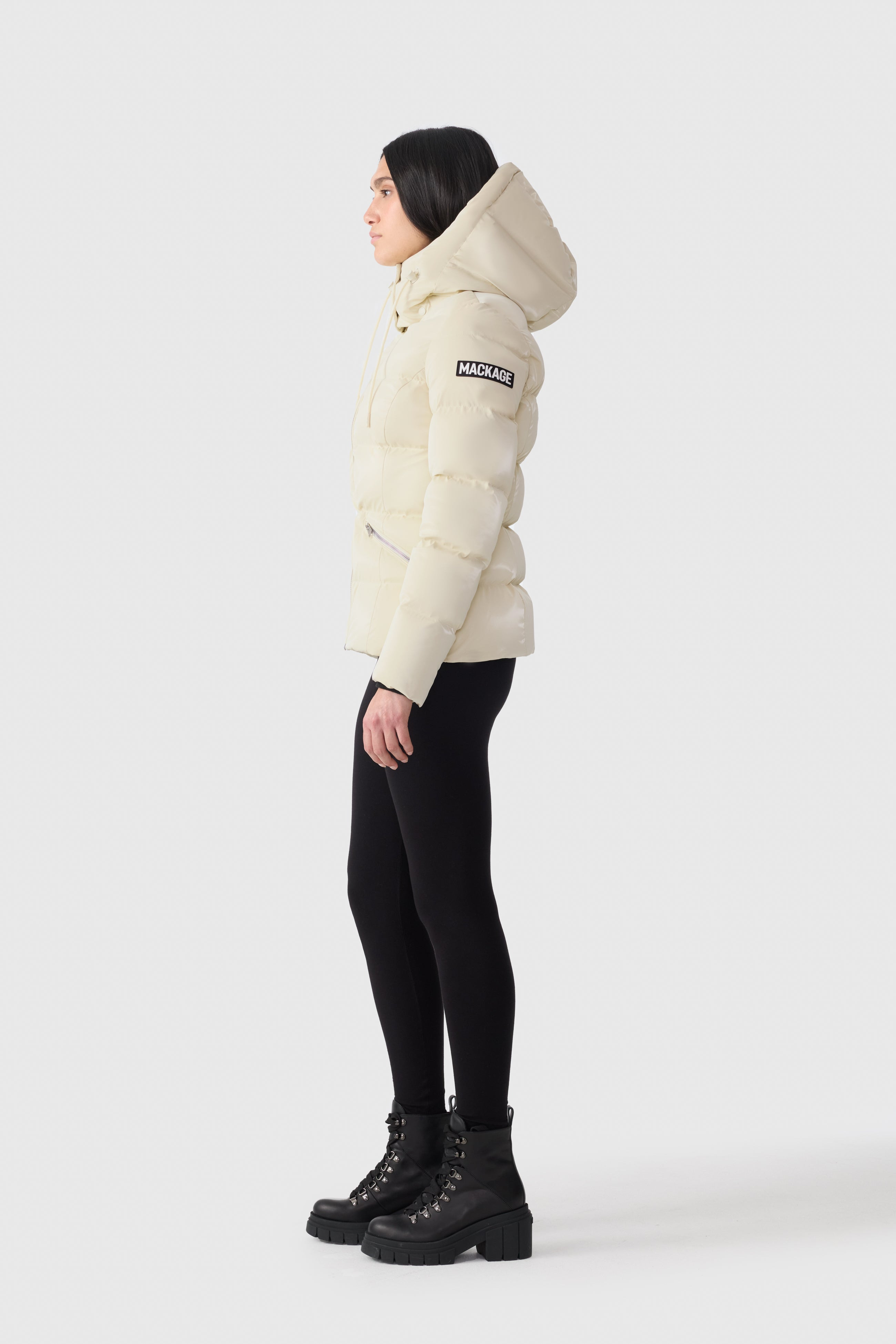 MADALYN-GLO High-Gloss Down Jacket With Removable Hood - 3