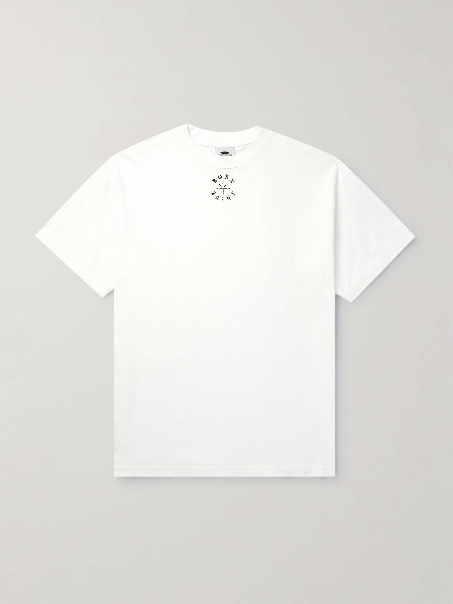 + Born X Raised Logo-Print Embroidered Cotton-Jersey T-Shirt - 1