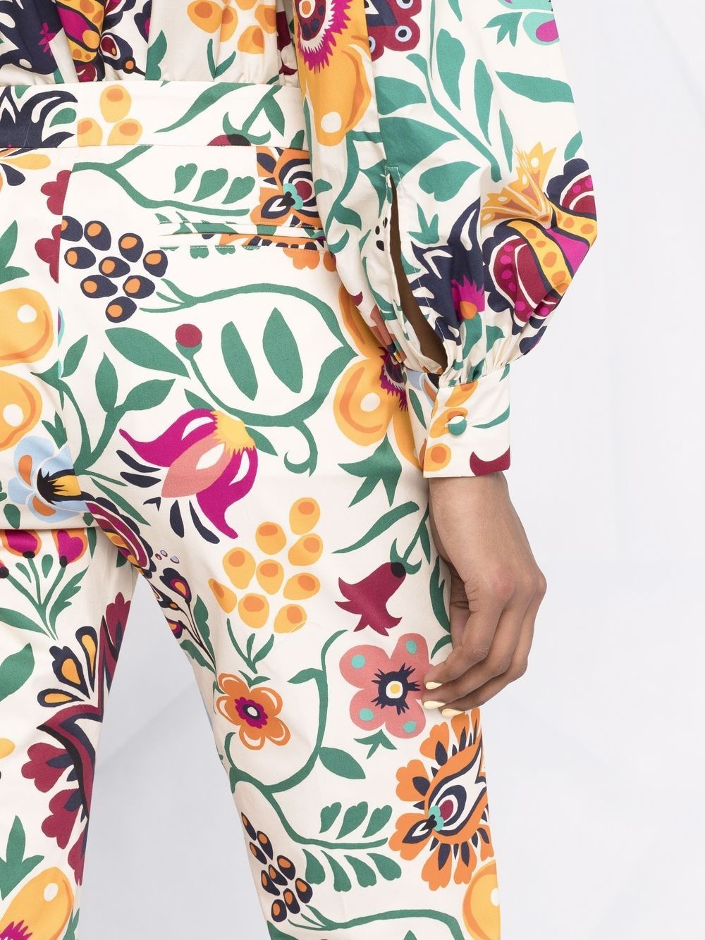 graphic-print flared trousers - 3