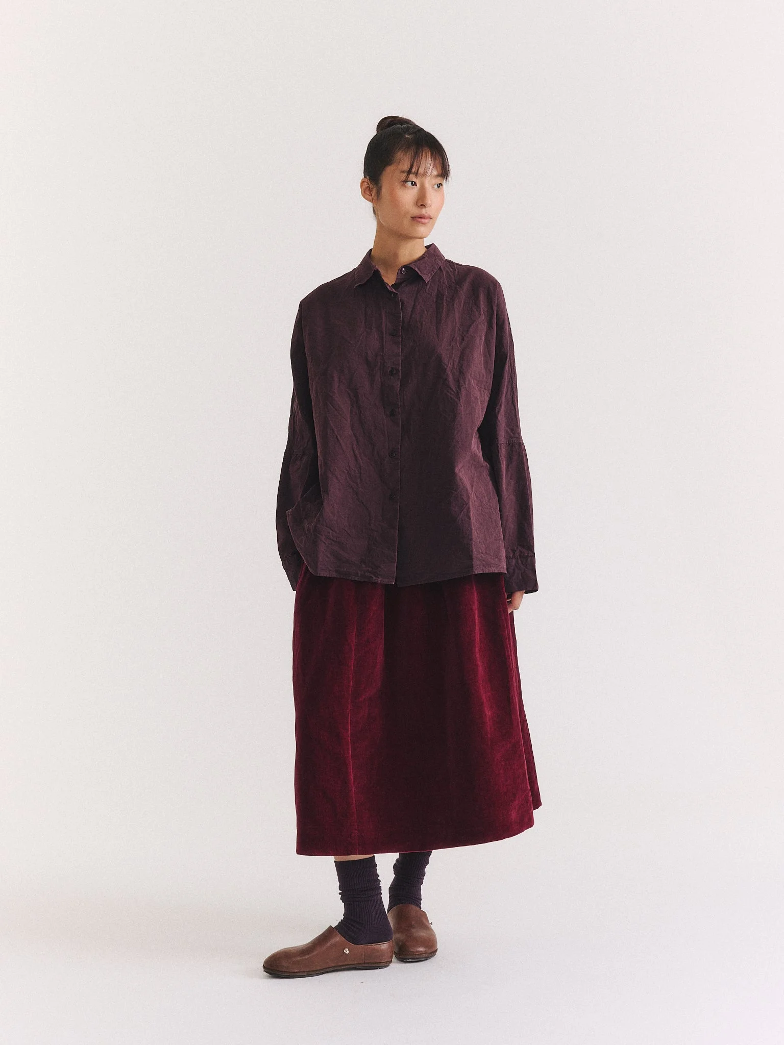 WAGA LS SHIRT - PAPER COT - EBONY - 1