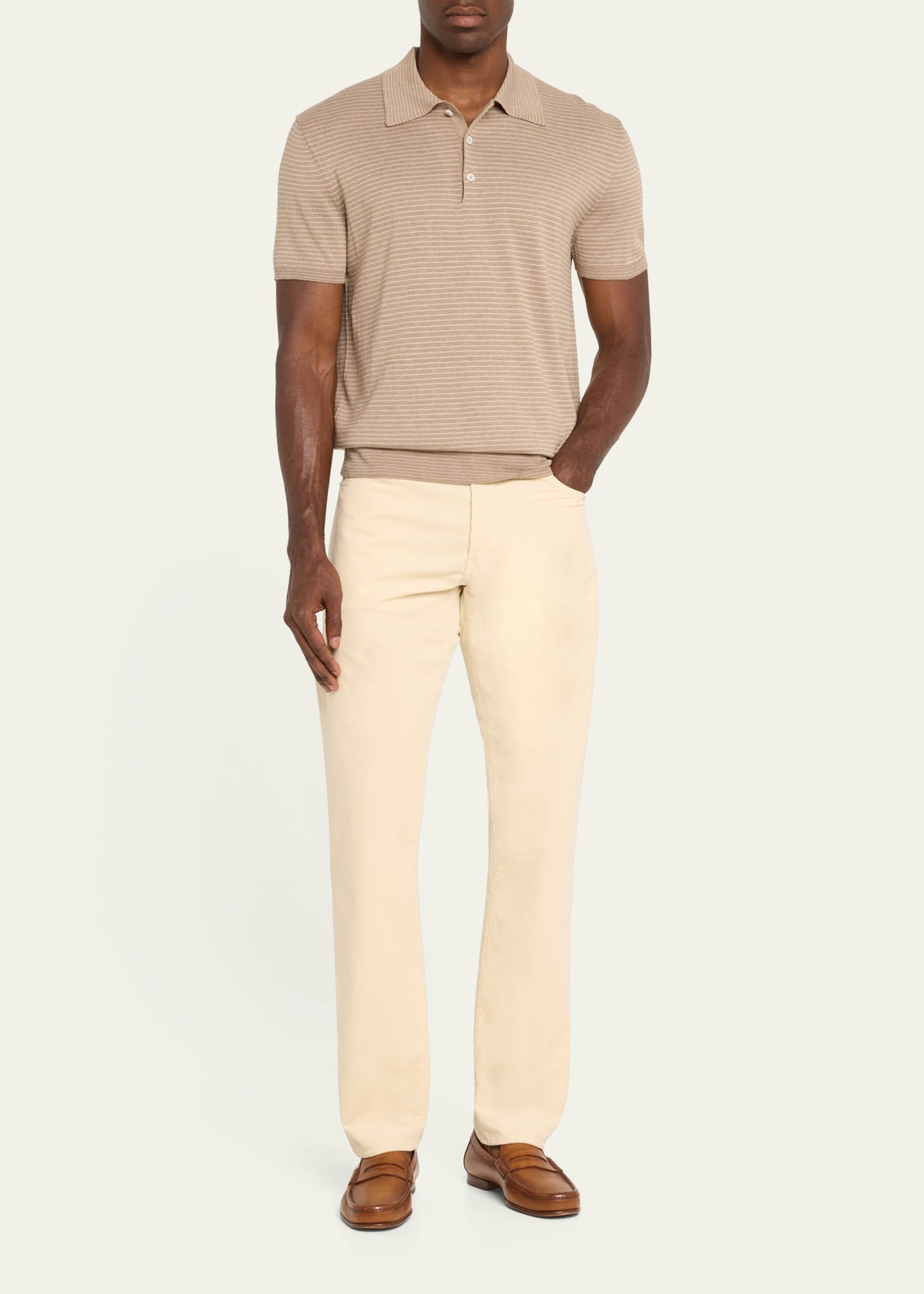 Men's Striped Polo Shirt - 2