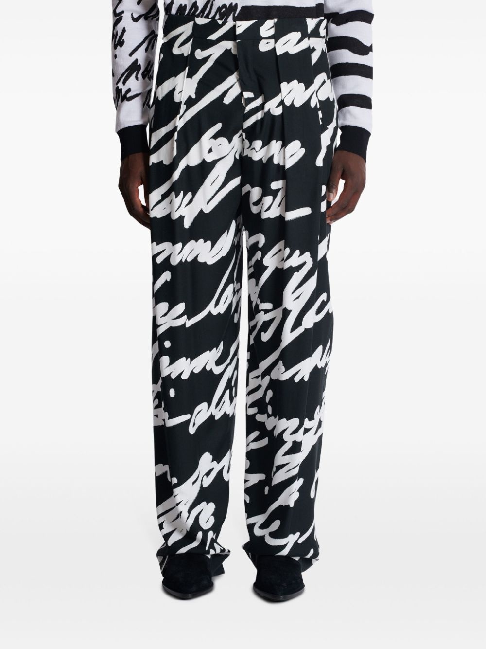 Love Letter pleated trousers - 5