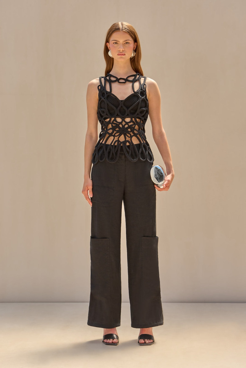 Cult Gaia DANICA CROCHET TOP outlook