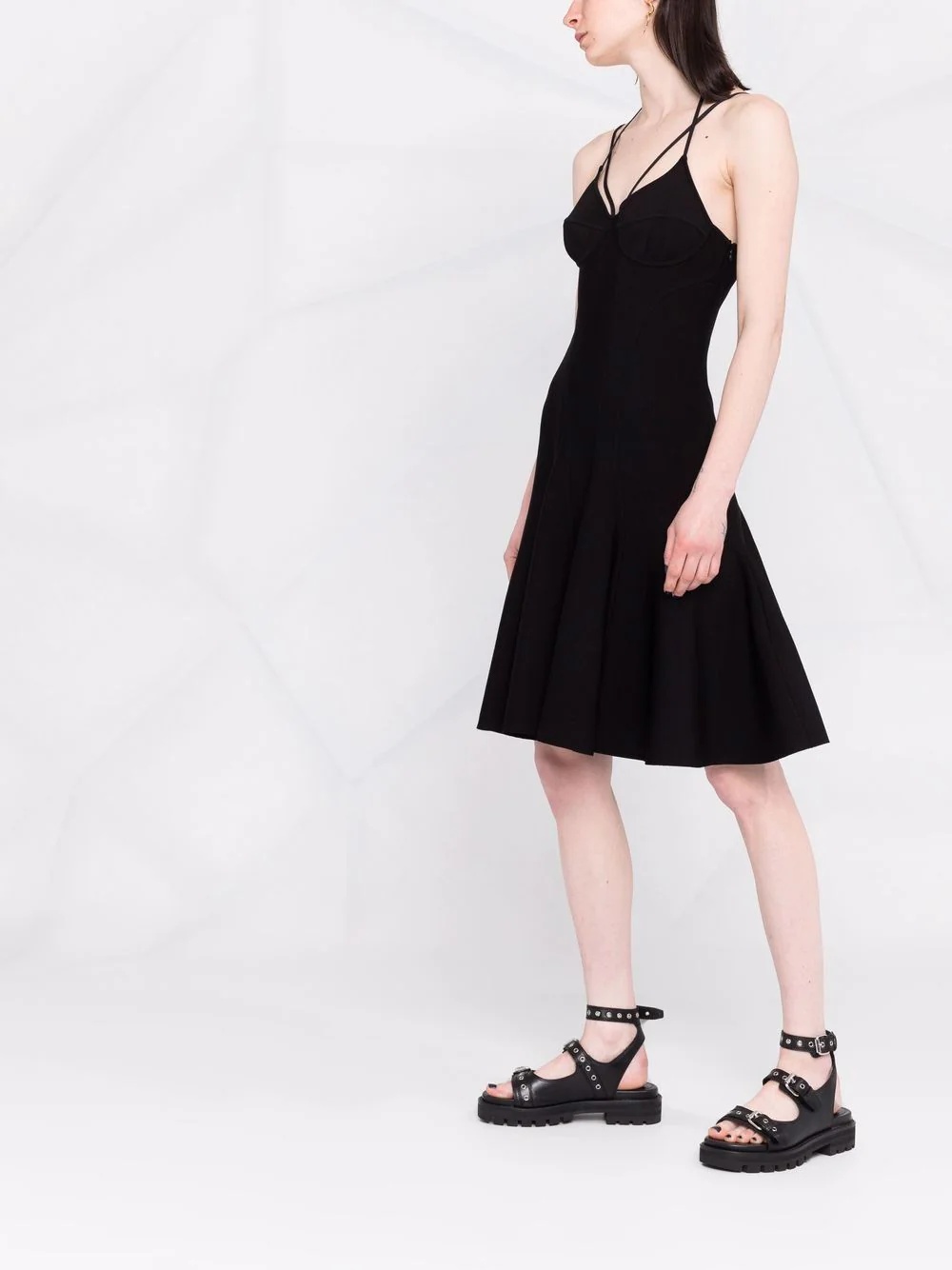 fluted mini dress - 4