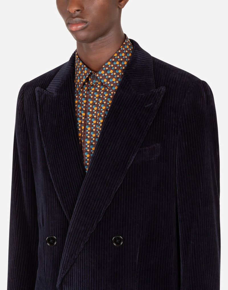 Double-breasted corduroy coat 4
